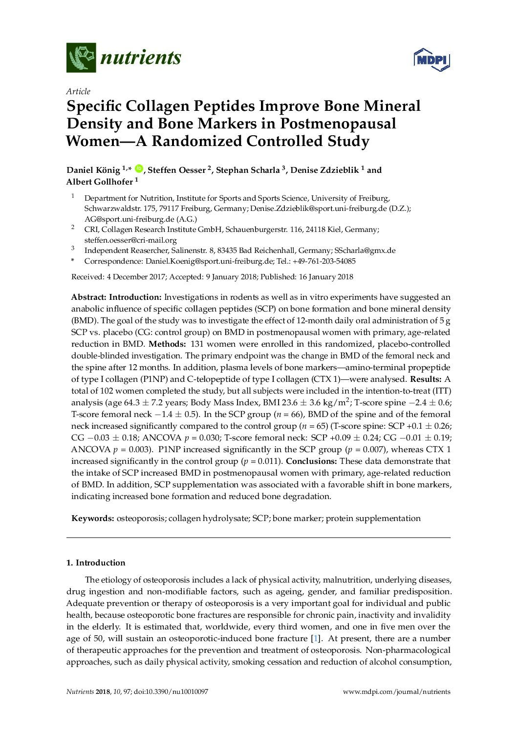Featured image for “Specific Collagen Peptides Improve Bone Mineral Density and Bone Markers in Postmenopausal Women”